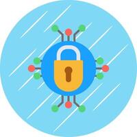 cyber segurança plano círculo ícone Projeto vetor