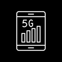 5g linha invertido ícone Projeto vetor