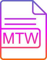 mtw Arquivo formato linha gradiente ícone Projeto vetor