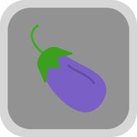 brinjal plano volta canto ícone Projeto vetor