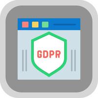 gdpr plano volta canto ícone Projeto vetor