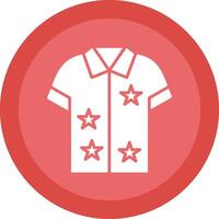 havaiano camisa glifo vencimento círculo ícone Projeto vetor