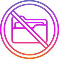 Proibido placa linha gradiente ícone Projeto vetor