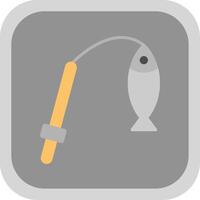 pescaria plano volta canto ícone Projeto vetor