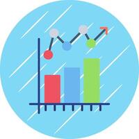 estatístico gráfico plano círculo ícone Projeto vetor