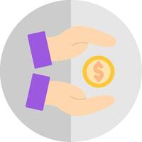 Salve  dinheiro plano escala ícone Projeto vetor