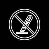 Proibido placa linha invertido ícone Projeto vetor