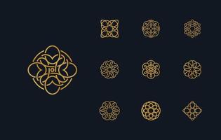 logotipo ornamental abstrato de luxo vetor
