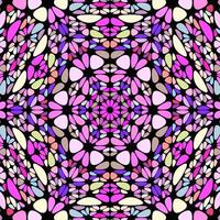 geométrico colorida abstrato circular floral mosaico fundo Projeto vetor