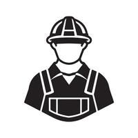 trabalhador com capacete logotipo imagem em branco fundo vetor