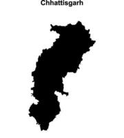 chhattisgarh Estado em branco esboço mapa vetor