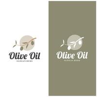 Oliva logotipo Oliva óleo simples Projeto Projeto vetor