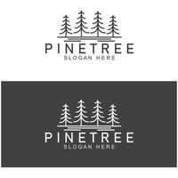 simples pinho ou abeto árvore logotipo pinho casa perene.para pinho floresta aventureiros acampamento natureza Distintivos e negócios. vetor