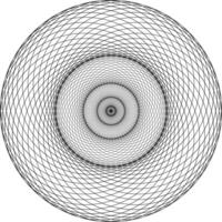 geométrico figura. sagrado geometria toro yantra ou hipnótico olho desenvolvimento ilustração vetor