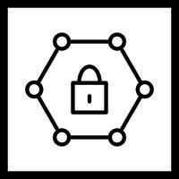 Ícone de rede protegida de vetor