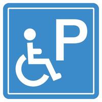 Desativado estacionamento símbolo placa , segurança equipamento , ilustração vetor