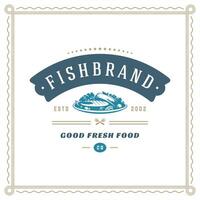 frutos do mar restaurante logotipo ilustração. vetor