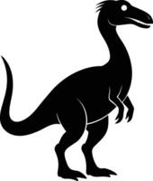 uma detalhado composição do dinossauro silhueta vetor