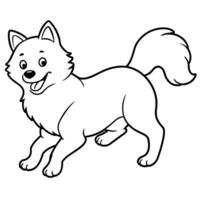 cachorro coloração livro ilustração linha arte vetor