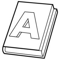uma alfabeto coloração livro ilustração, uma carta logotipo ilustração vetor