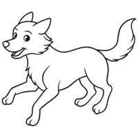cachorro coloração livro ilustração linha arte vetor
