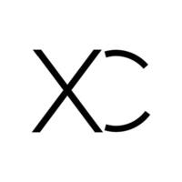 x c monograma logotipo Projeto ilustração vetor