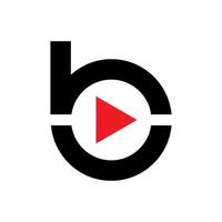 b meios de comunicação logotipo Projeto ilustração vetor