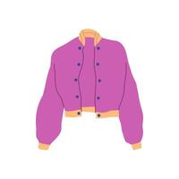 desenho animado roupas masculino roxa jaqueta. vetor
