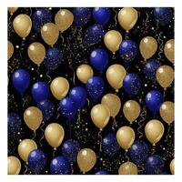 azul dourado balões graduado fundo vetor