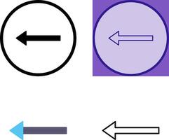 único esquerda seta ícone Projeto vetor