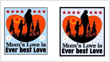 mães amor tipografia camiseta Projeto vetor