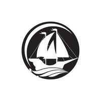 barco a vela símbolo logotipo ícone, ilustração Projeto vetor
