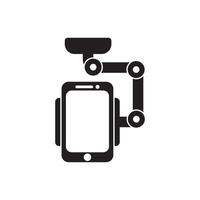Móvel telefone suporte símbolo ícone, ilustração Projeto vetor