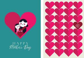 plano Projeto feliz mães dia cartão coleção vetor