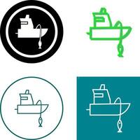 design de ícone de barco de pesca vetor
