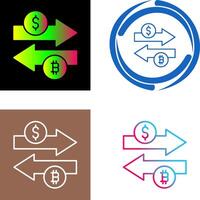 design de ícone de troca de dinheiro vetor