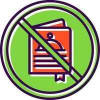 Proibido placa preenchidas Projeto ícone vetor