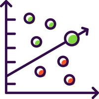 dispersar gráfico preenchidas Projeto ícone vetor