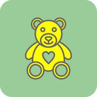 Urso preenchidas amarelo ícone vetor