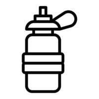 água garrafa linha ícone Projeto vetor