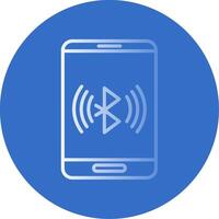 Bluetooth plano bolha ícone vetor