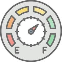 calibre linha preenchidas luz ícone vetor