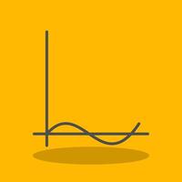 onda gráfico preenchidas sombra ícone vetor