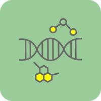 dna preenchidas amarelo ícone vetor