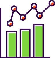 Barra gráfico preenchidas Projeto ícone vetor