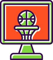 basquetebol preenchidas Projeto ícone vetor