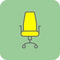 cadeira preenchidas amarelo ícone vetor
