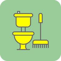 banheiro preenchidas amarelo ícone vetor