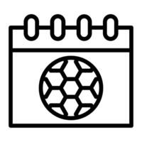 futebol cronograma linha ícone Projeto para pessoal e comercial usar vetor