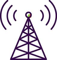 rádio torre preenchidas Projeto ícone vetor